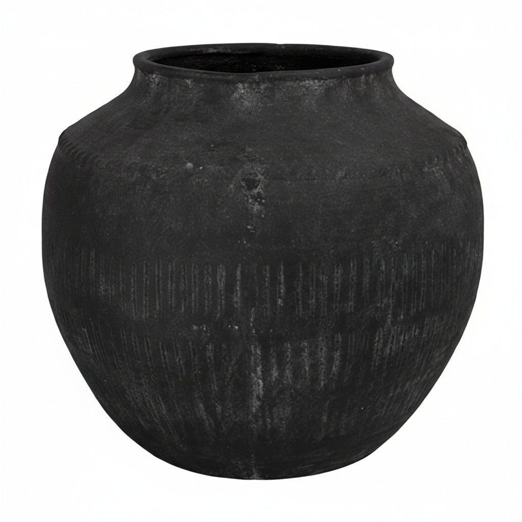 Noir Terra Etched Vase