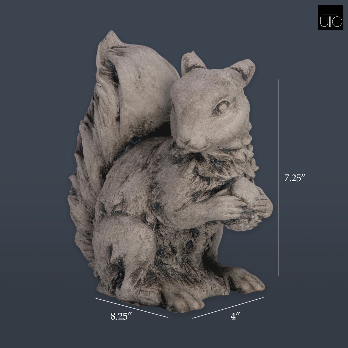 Quibble Cement Squirrel Figurine