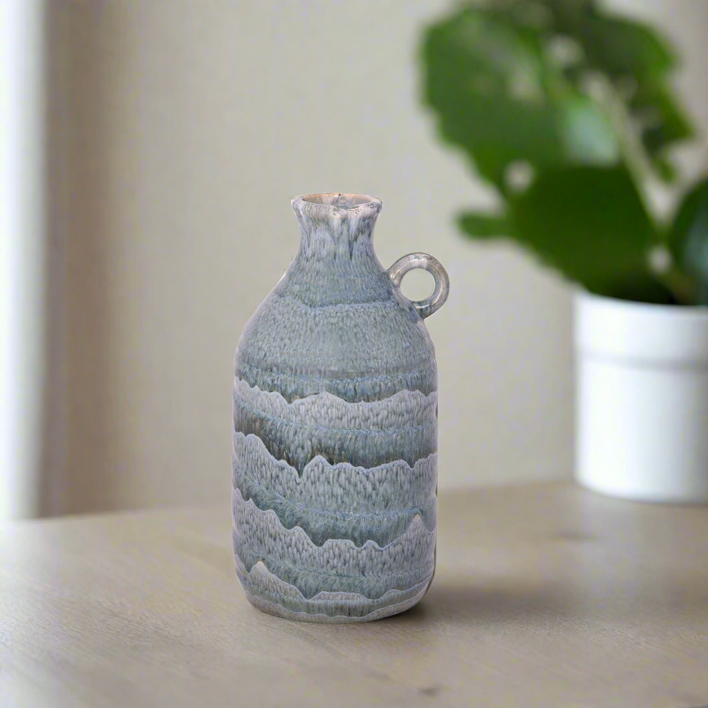 Bellavue Glossy Blue Ceramic Vase