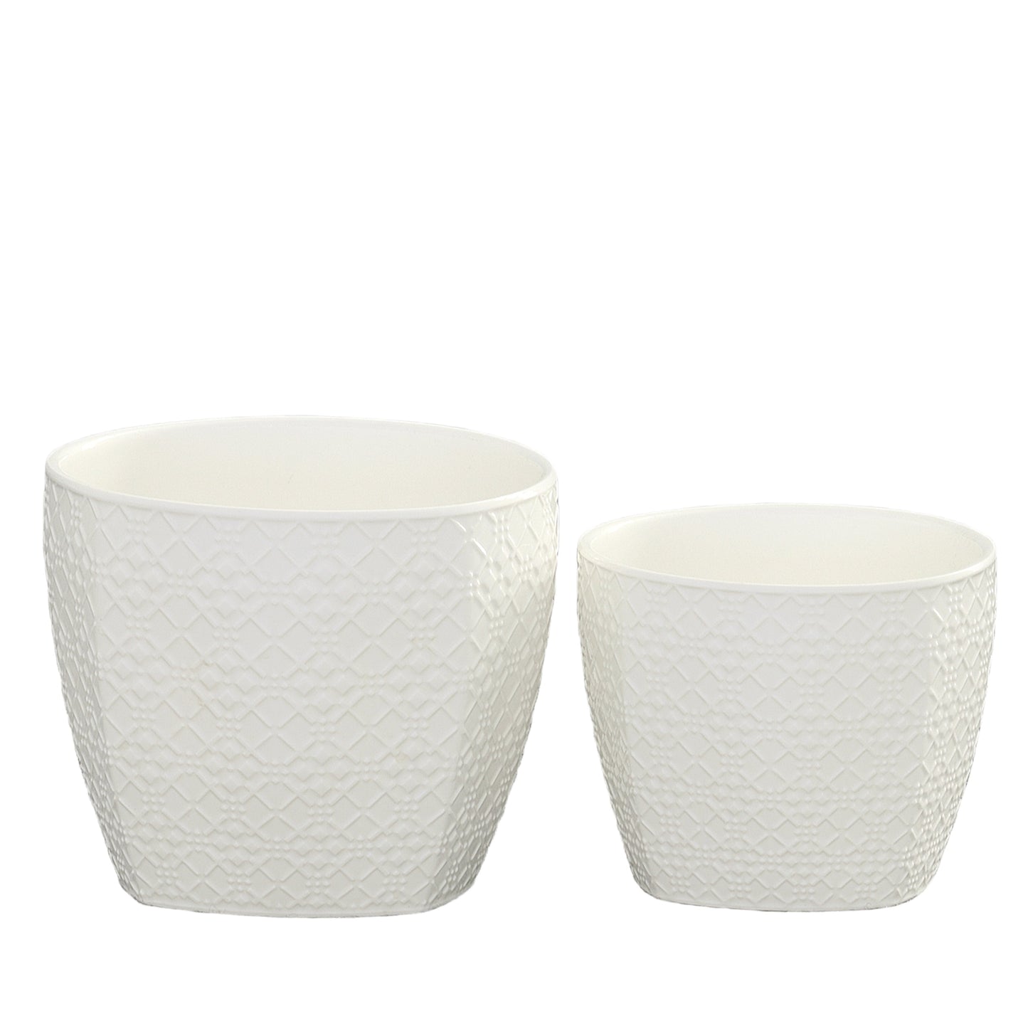 Ceramic Pot Gloss Finish White-5.25"H -76