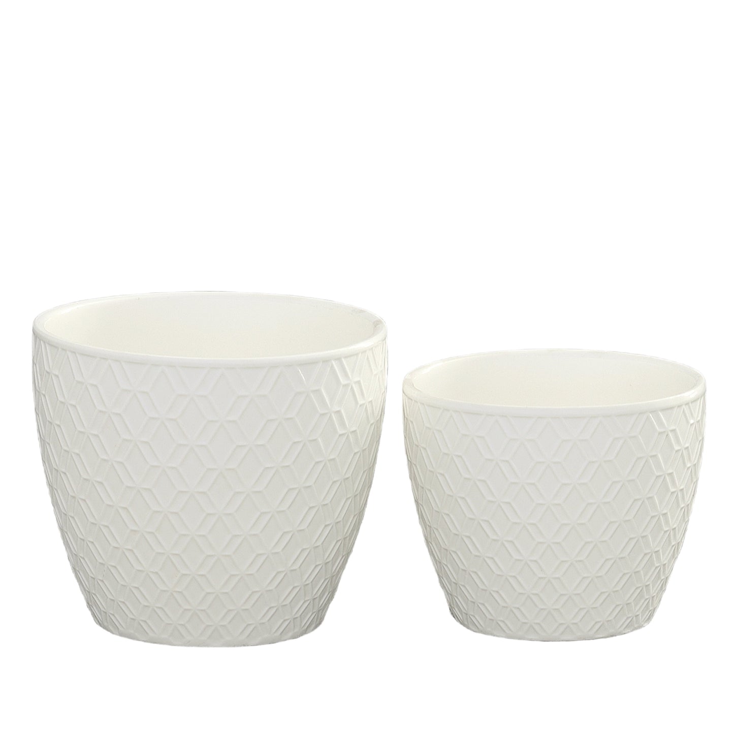 Ceramic Pot Gloss Finish White-5.25"H -77