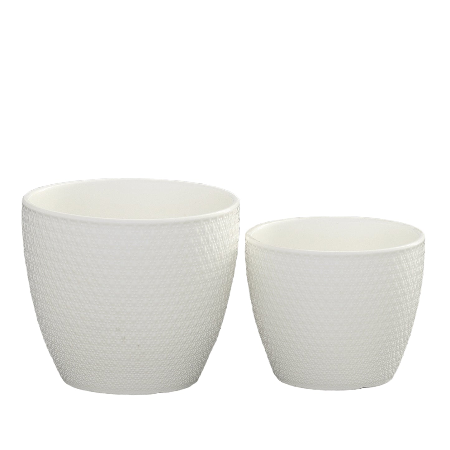 Ceramic Pot Gloss Finish White-5.25"H -78