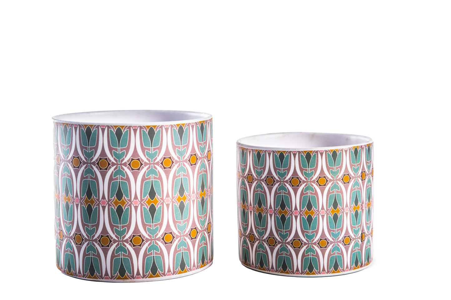 Ceramic Round Pot Matte Finish Polychromatic-6.25"H -189