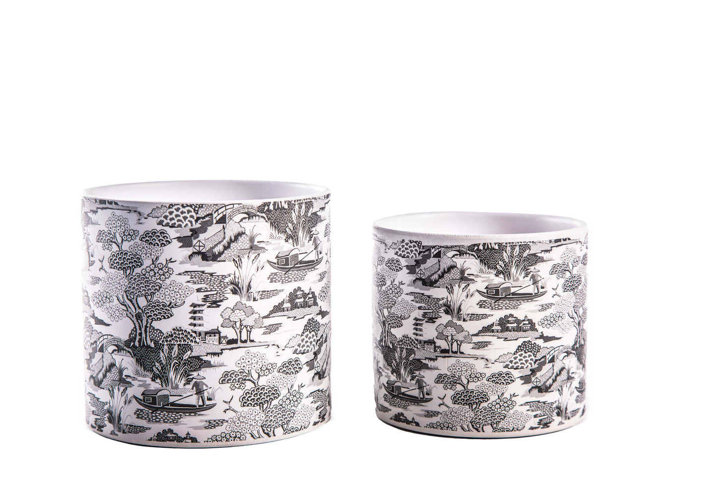 Ceramic Round Pot Matte Finish Black-6.25"H -176