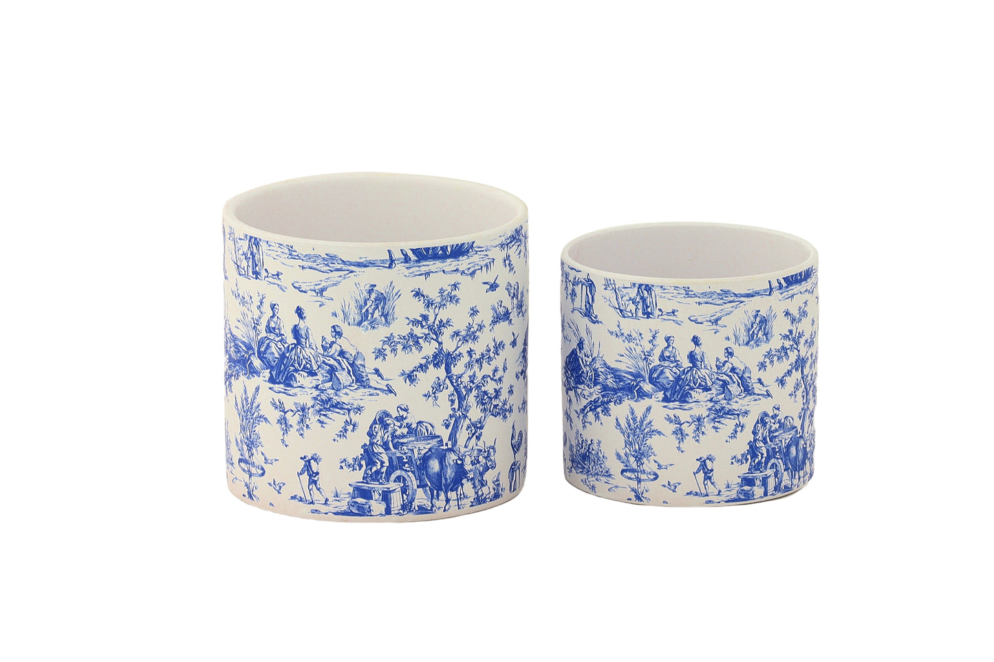 Ceramic Round Pot Matte Finish Blue-6.25"H -180