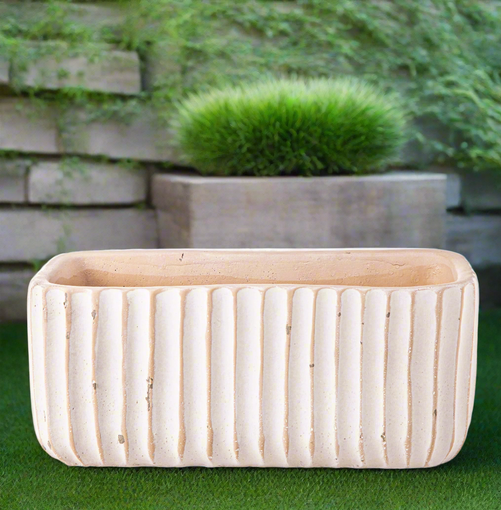 Callan Rectangular Column Design Cement Planter