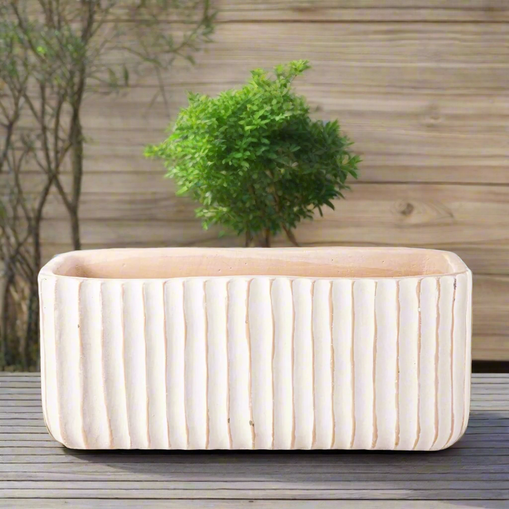Callan Rectangular Column Design Cement Planter