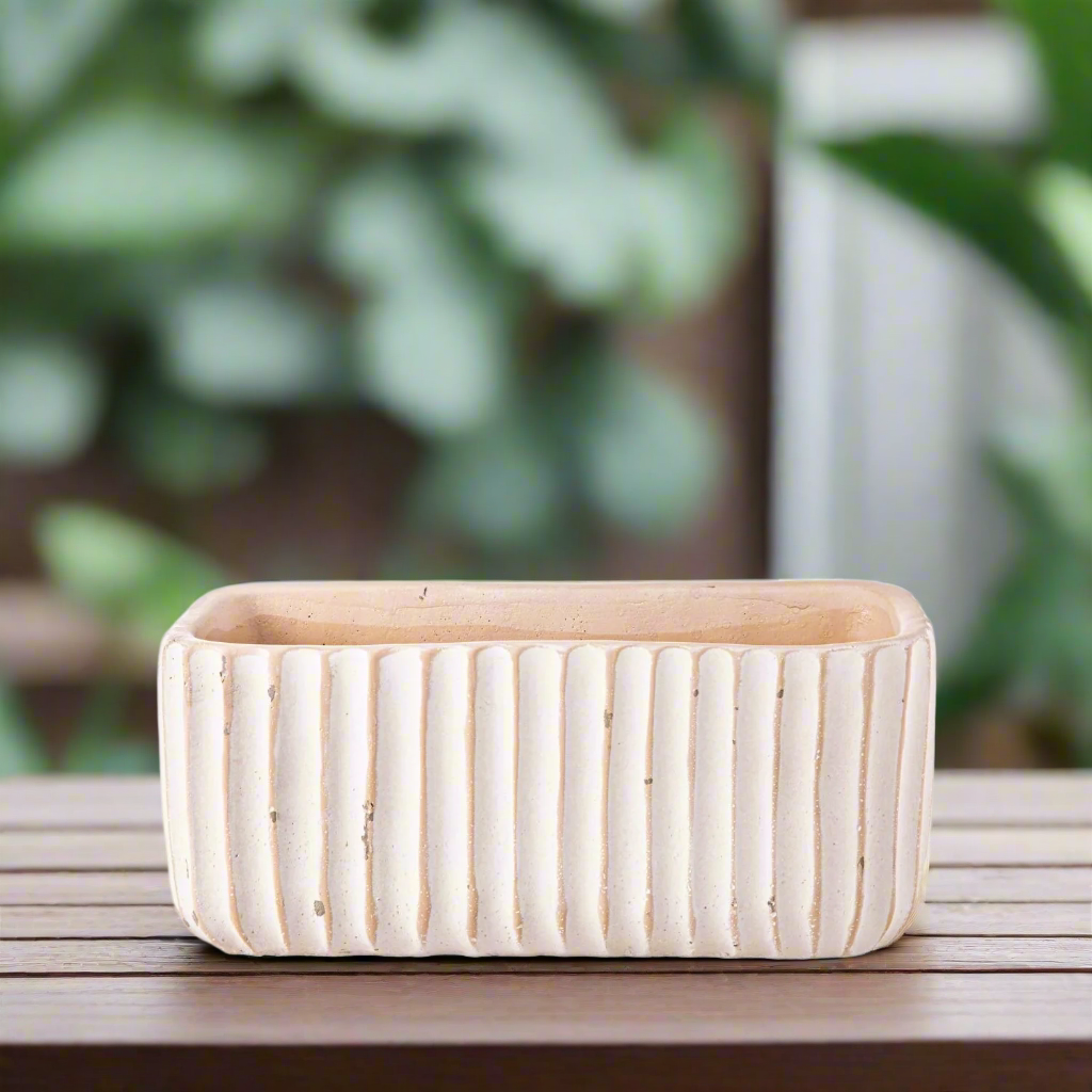Callan Rectangular Column Design Cement Planter