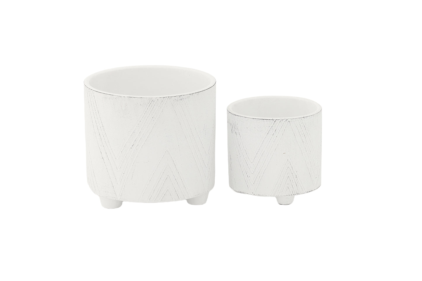 Cement Round Pot Matte Finish Gray-6.25"H -30