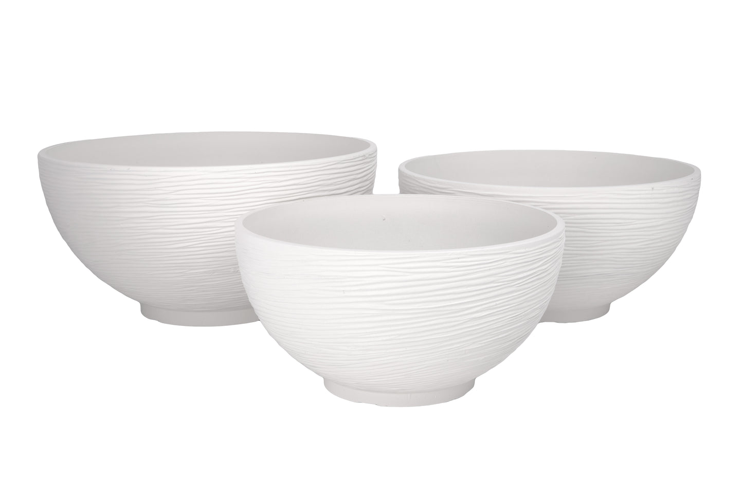 Fiberclay Planter Set of Three White