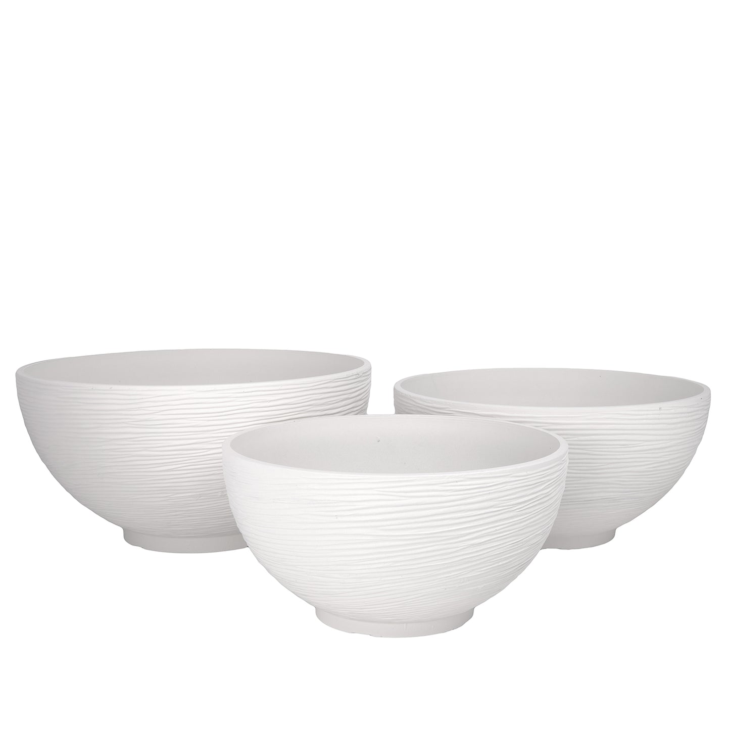 Havira White Fiberclay Planter Set (Set of 3)