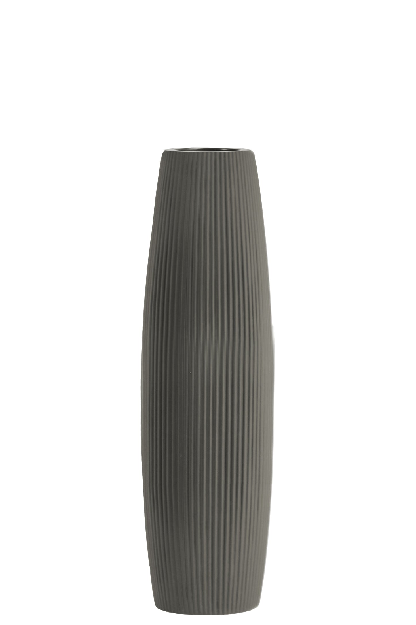 Ceramic Vase Matte Finish Dark Taupe-18"H