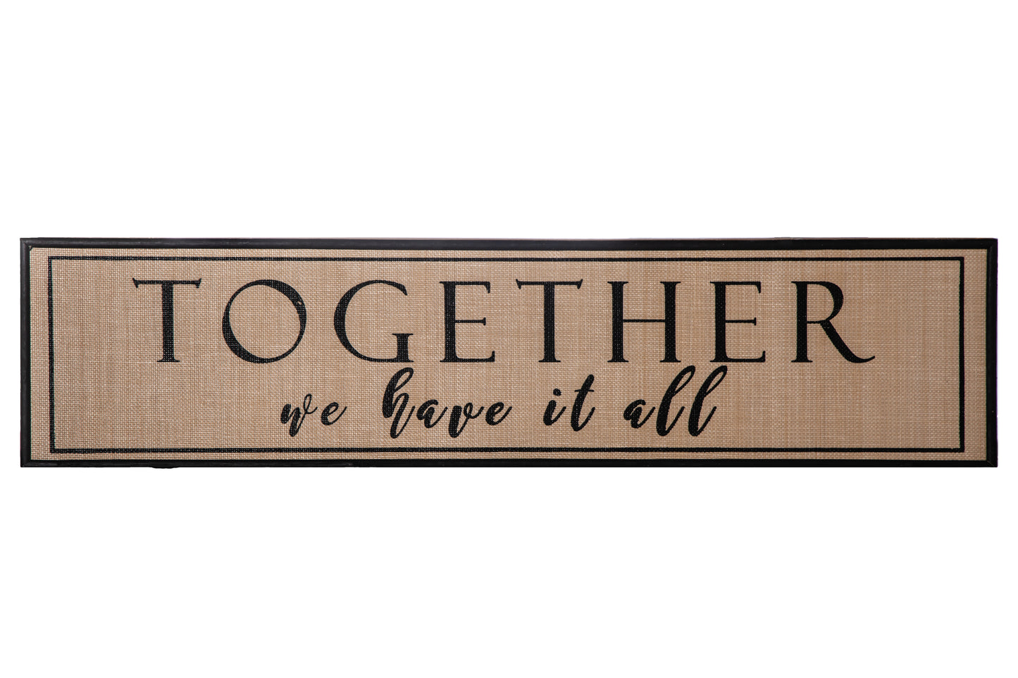 Wood Rectangle Wall Art Natural Finish Brown-8.75"H -345