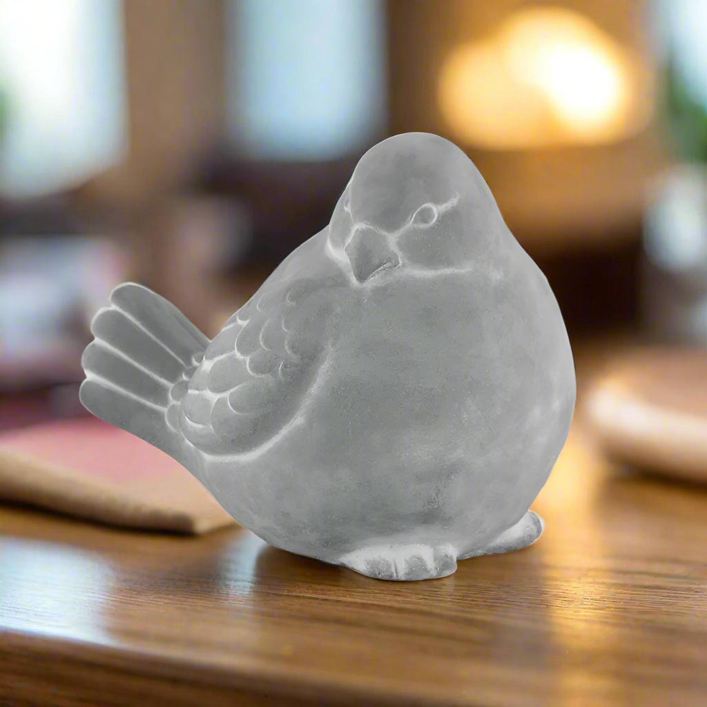 Nevelle Cement Sitting Bird Figurine