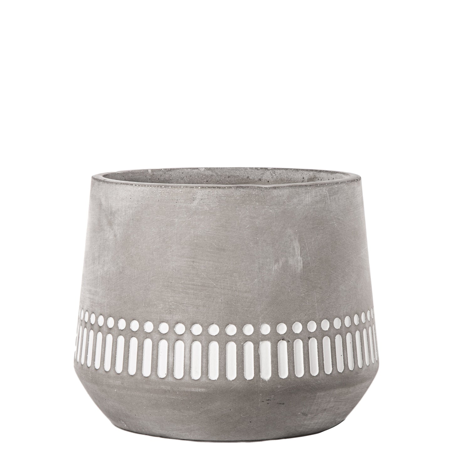Talia Cement Tribal Round Pot