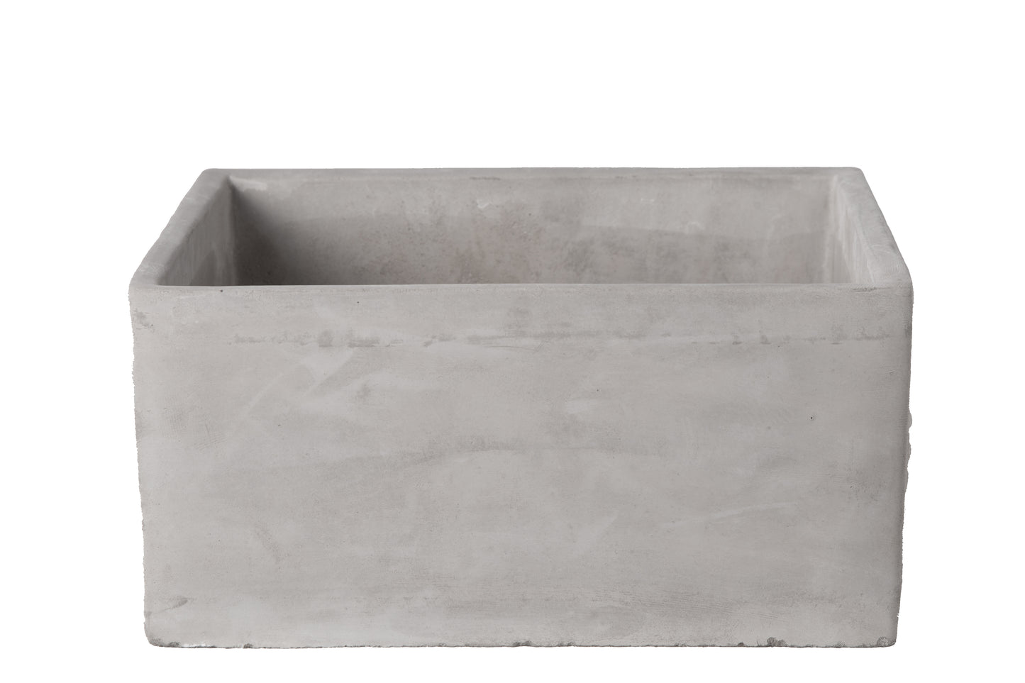 Cement Square Pot Concrete Finish Gray