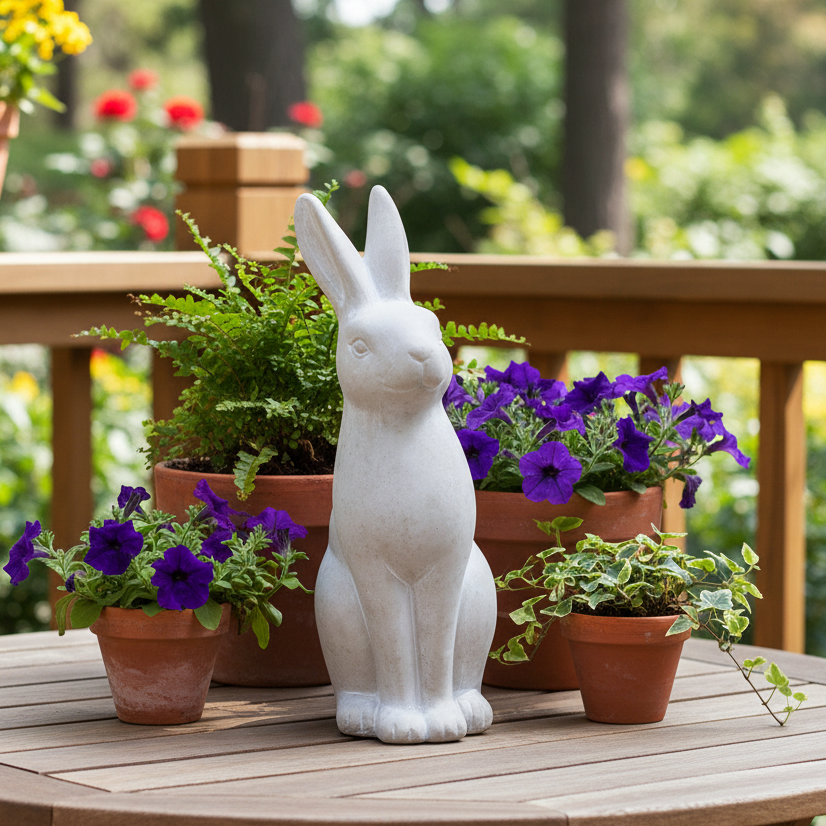 Marix Distressed Terracotta Rabbit Figurine – Urban Trends Collection