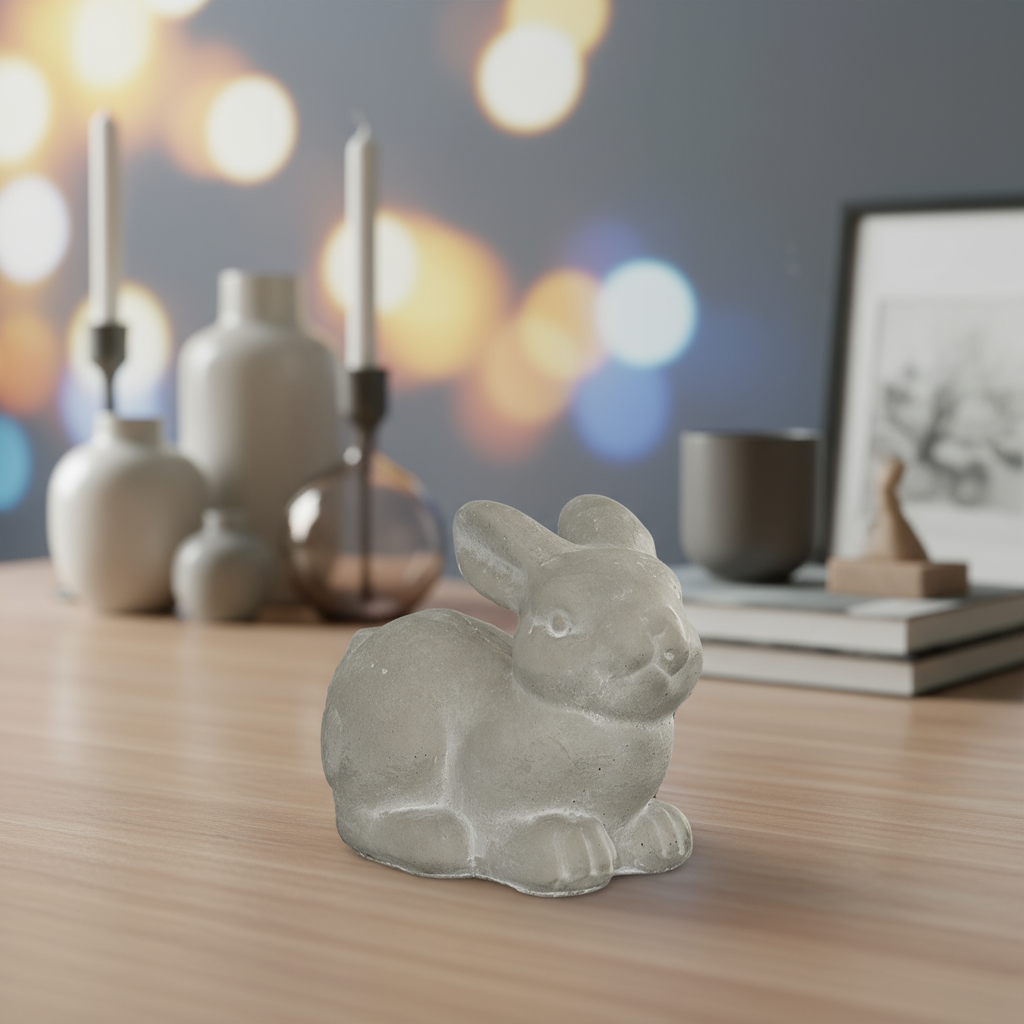 Corinne Cement Rabbit Figurine