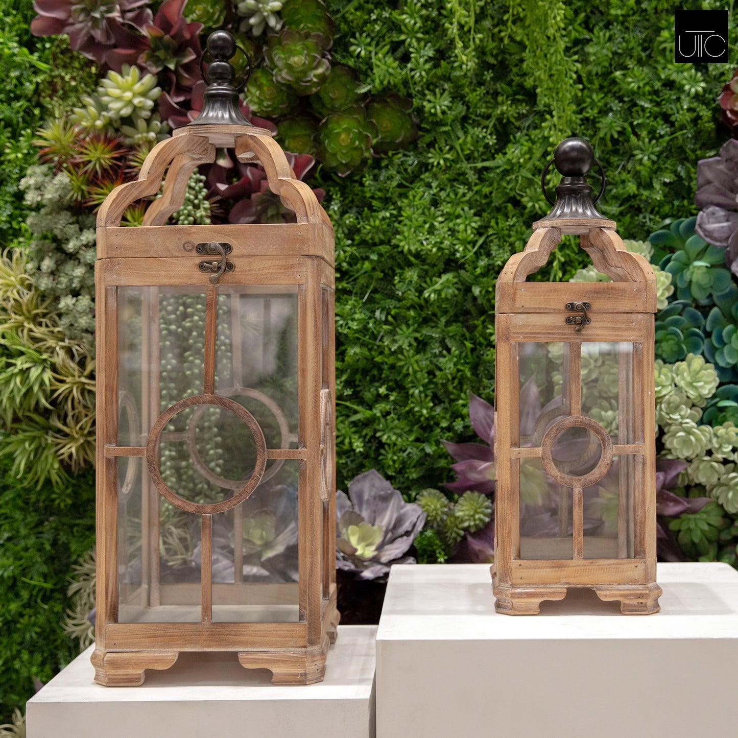 Briselle Square Wood Lanterns