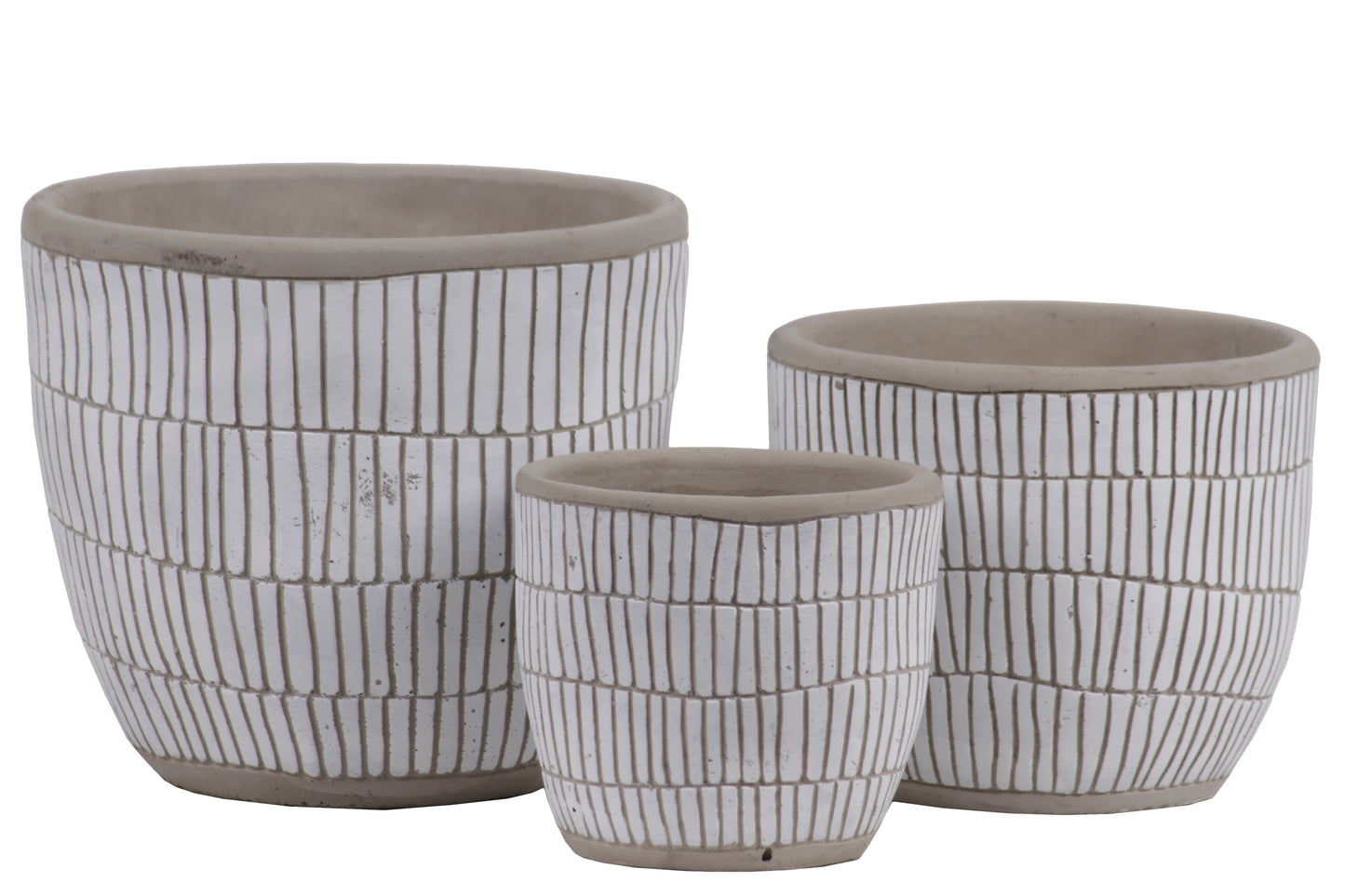 Ceramic Pot Painted Finish-6.25"H