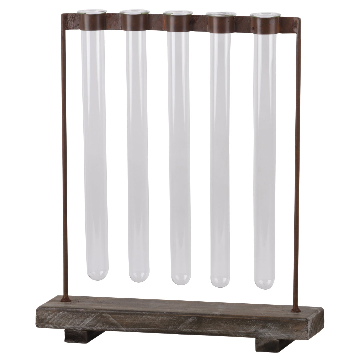 Jaelyn Metal Clustered Hanging Bud Vase Holder with Glass Tubes
