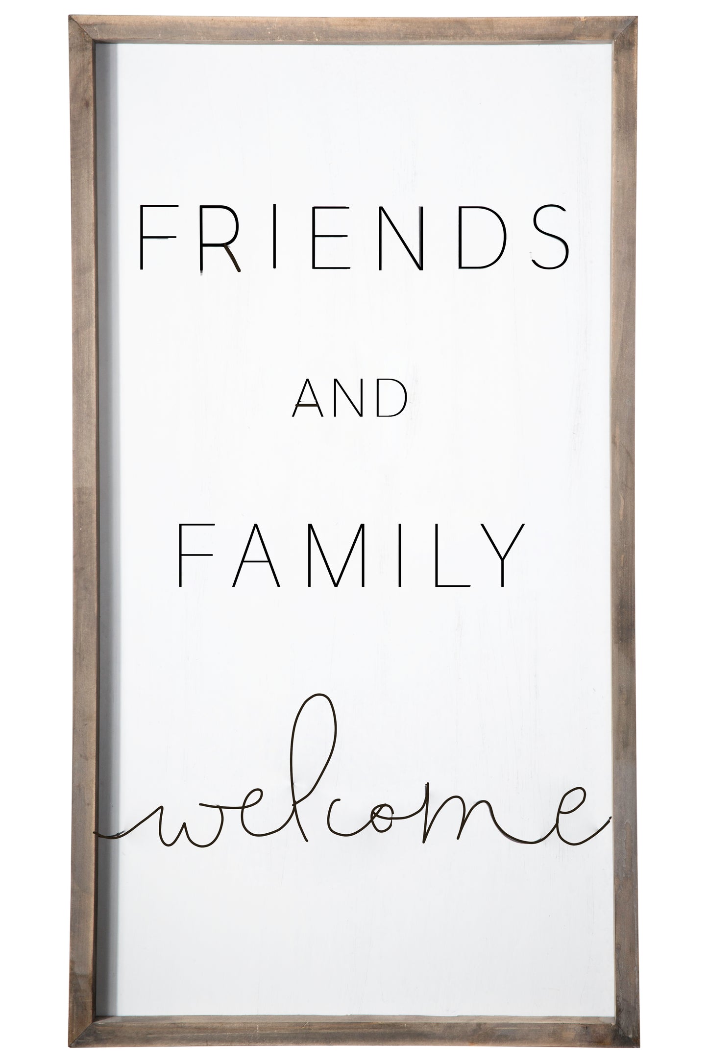 Wood Rectangle Wall Decor Painted Finish White-43.25"H -362