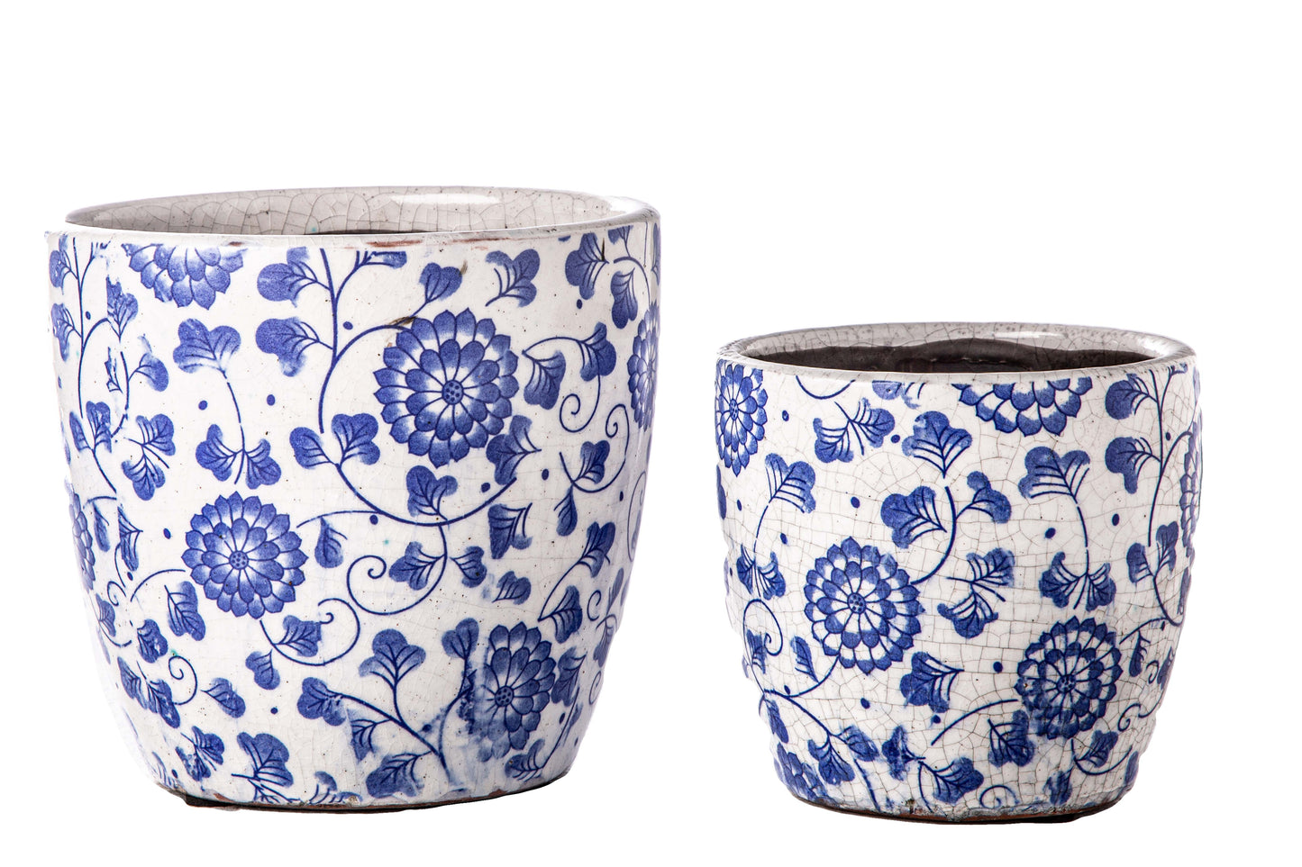 Ceramic Round Pot Gloss Finish Blue-6.25"H -130