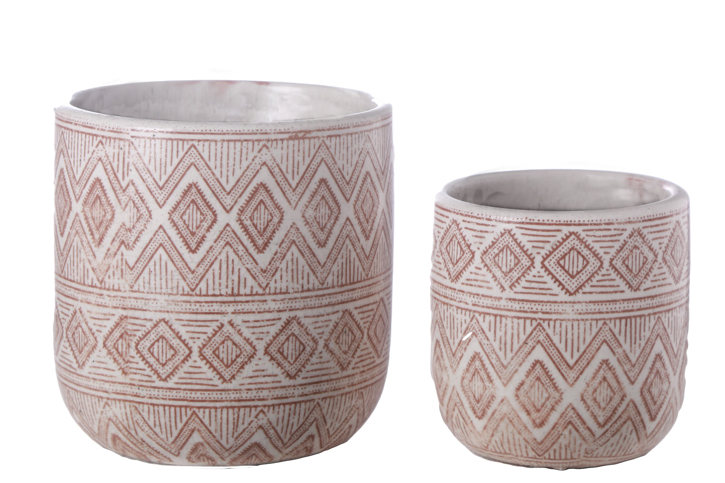 Ceramic Round Pot Gloss Finish Brown-6.50"H