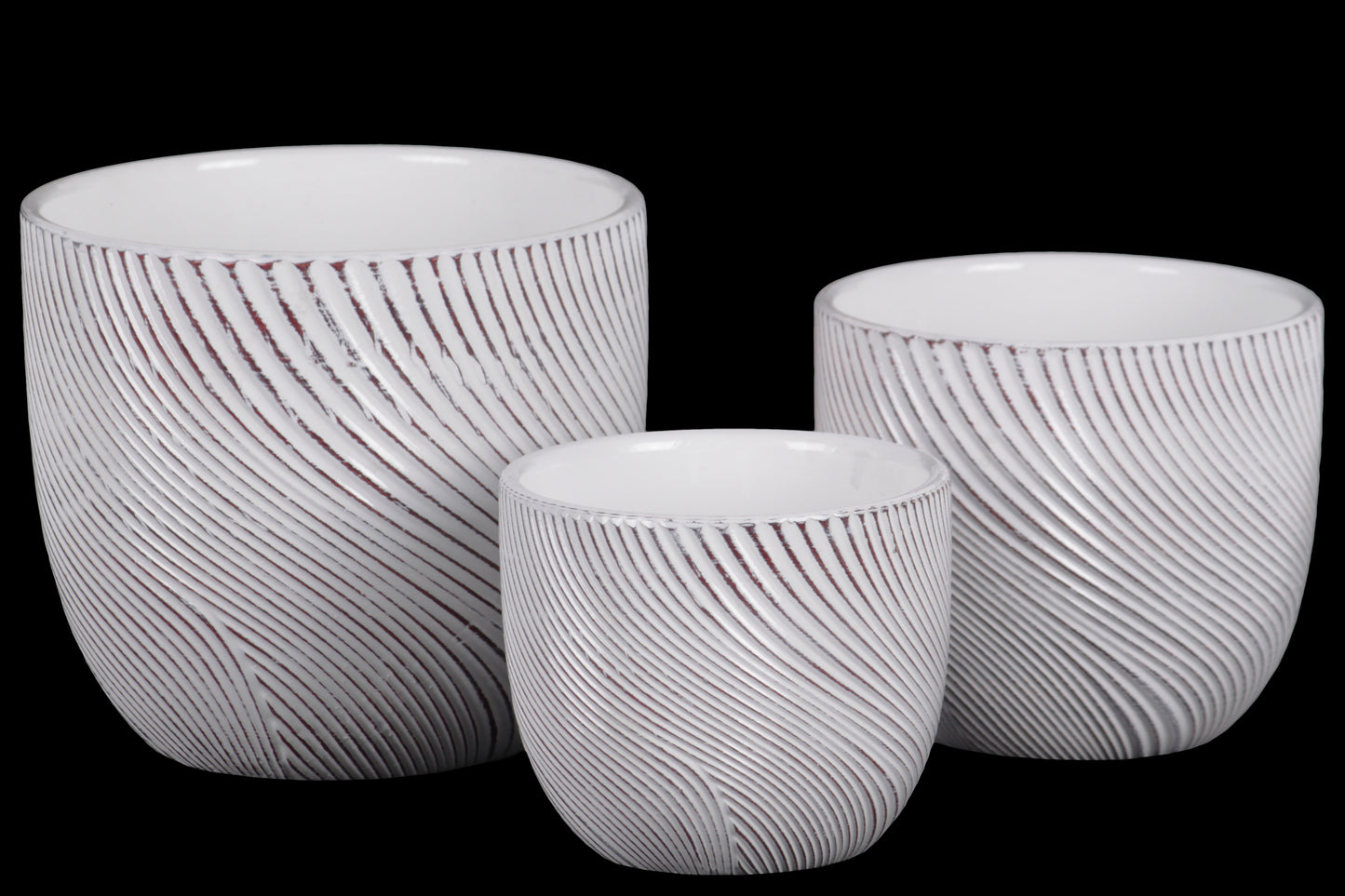 Terracotta Planter Painted Finish White-6.25"H -315
