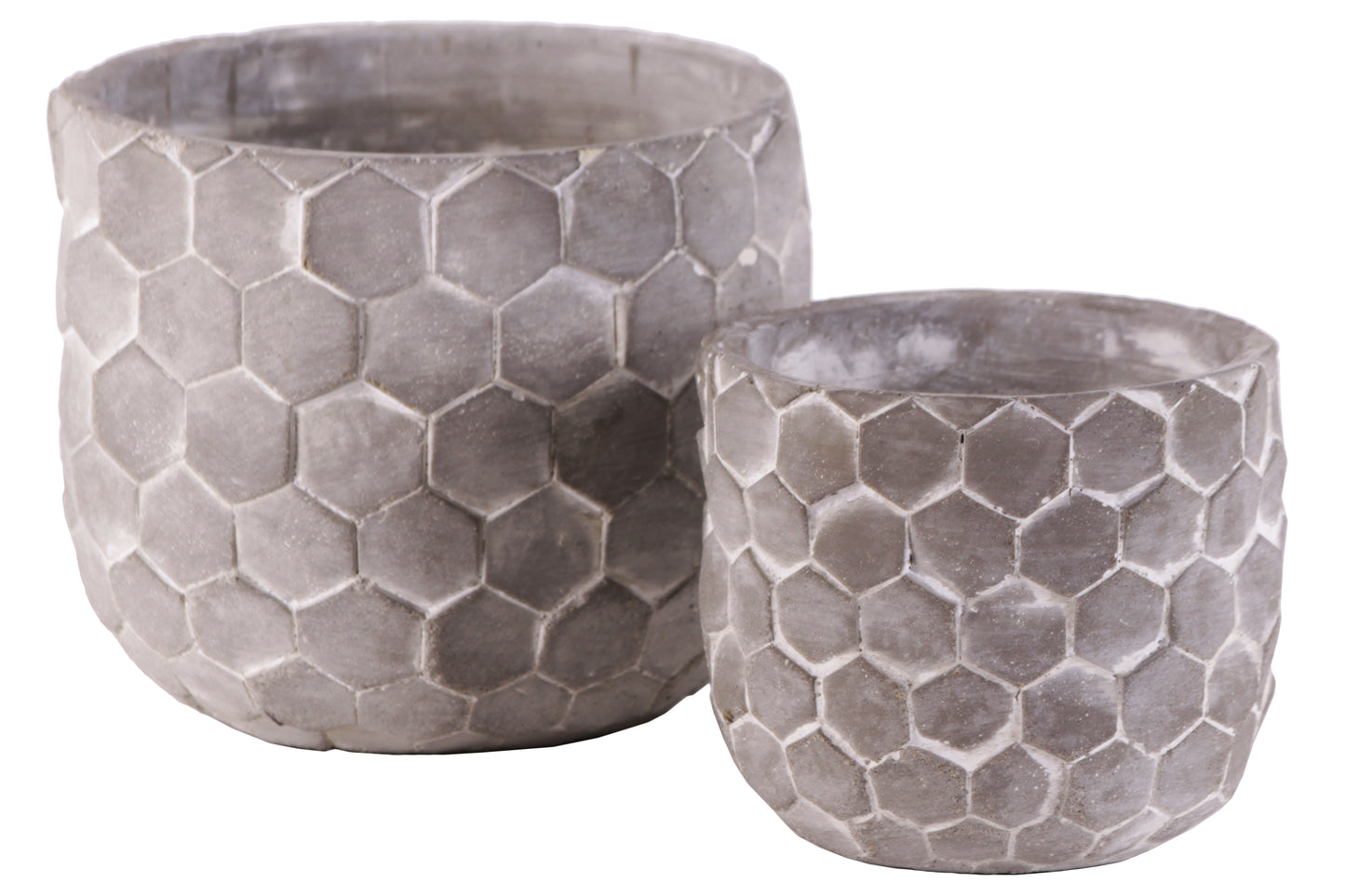 Terracotta Pot Washed Concrete Finish Gray-5.75"H
