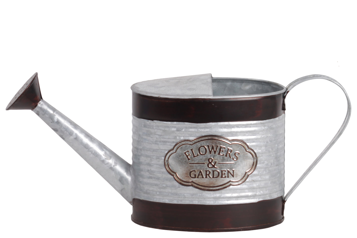 Zinc Watering Can Galvanized Finish Silver-6.25"H