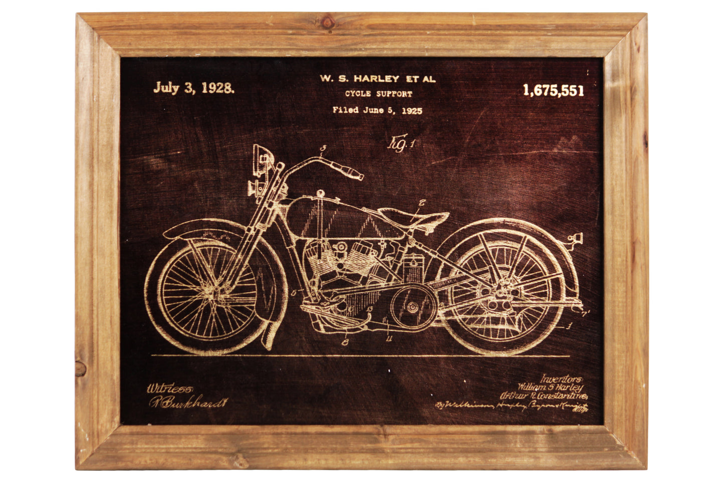 Wood Wall Art Natural Finish Brown-15.75"H