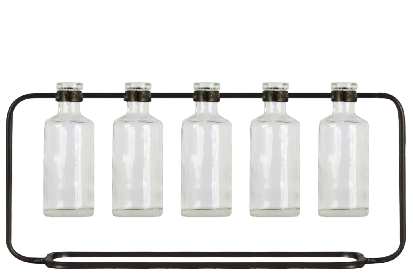 Metal Vase Metallic Finish Gunmetal Gray-7"H