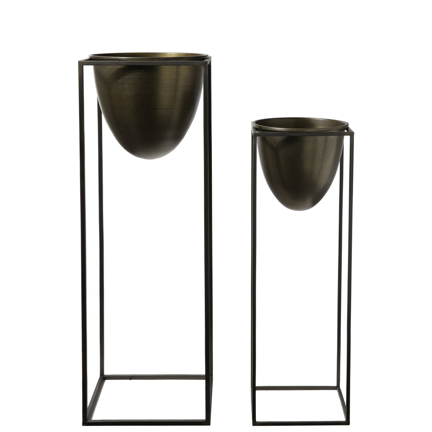 Valdoro Metal Cone Planter Set (Set of 2)