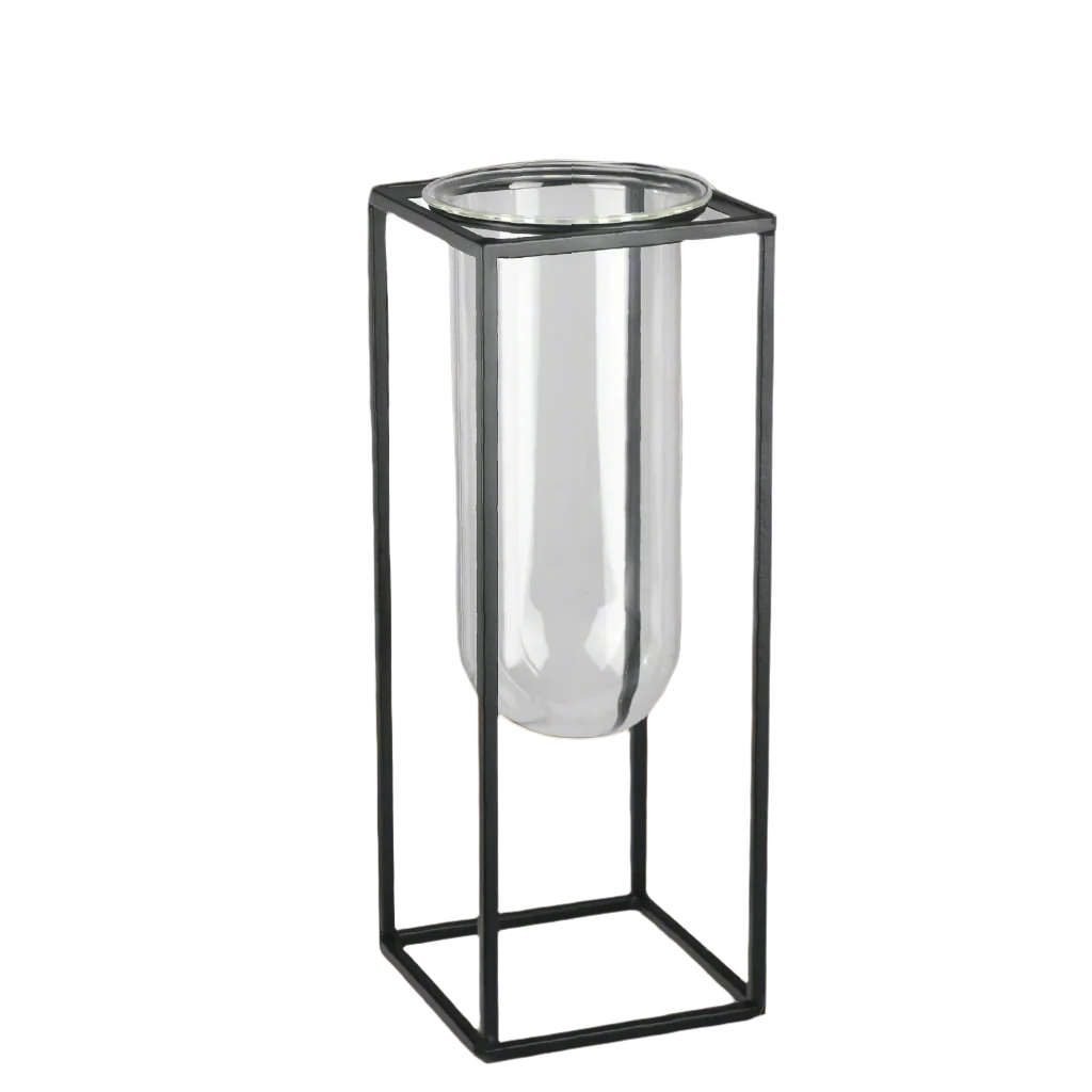 Wexler Coated Finish Square Metal Vase