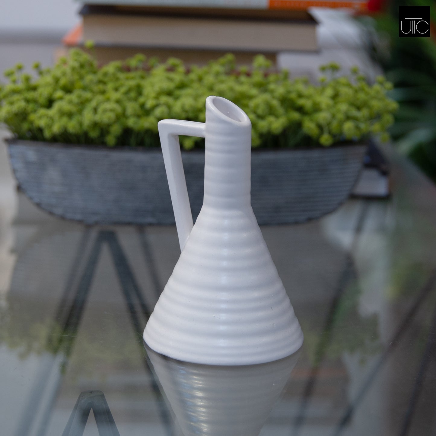 Ceramic Vase Sandstone Matte Finish-6.00"H