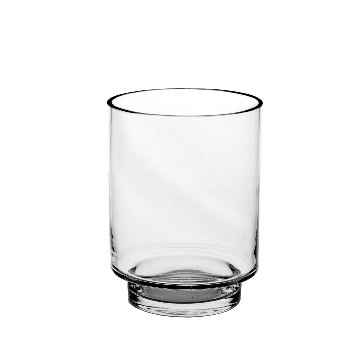 Glass Vase Footed Cylinder Clear-Urban Trends Collection-Clear-Large-Urban Trends Collection