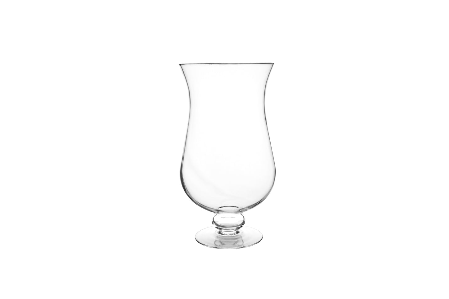Glass Vase Pedestal Clear Small-12.00''H-Urban Trends Collection-Urban Trends Collection