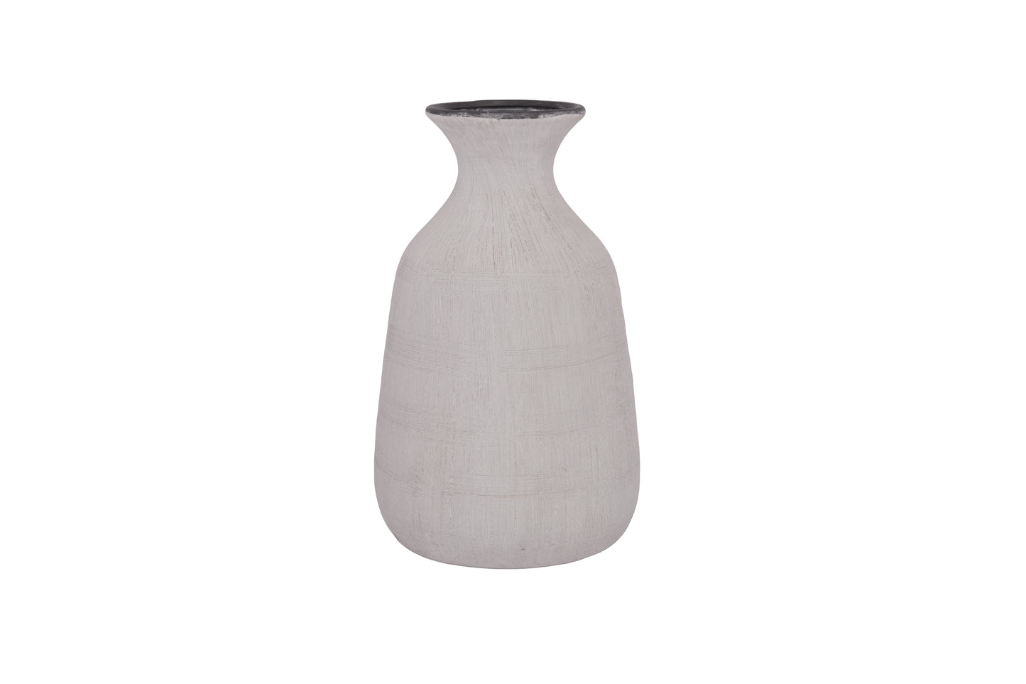 Terracotta Vase Washed Washed Concrete Finish Washed Gray-13.5"H