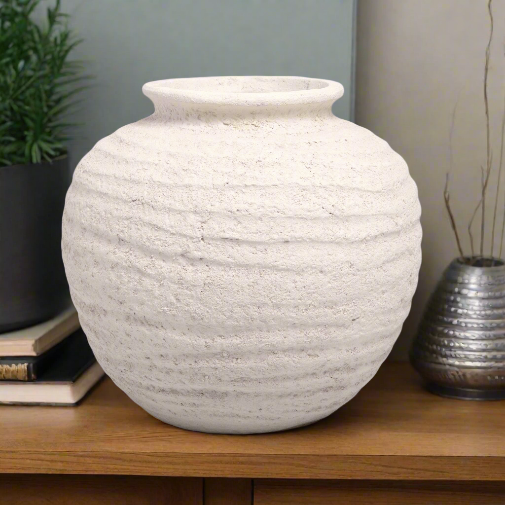 Ravien White Terracotta Pots