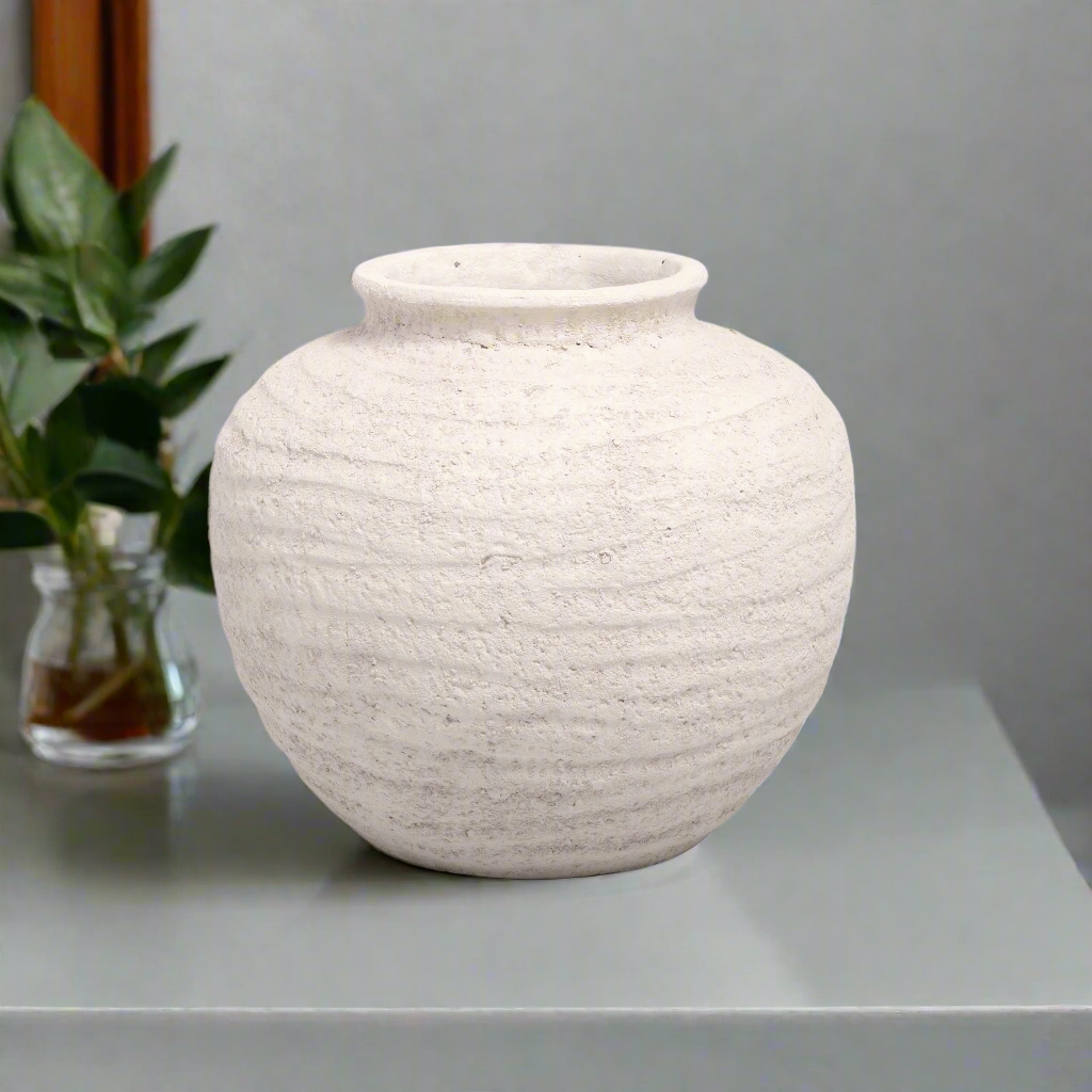 Ravien White Terracotta Pots