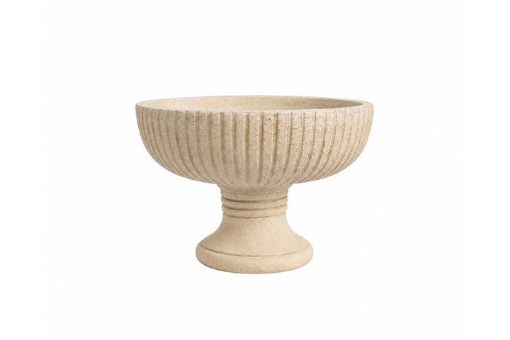 Cement Bowl White 8.25"H