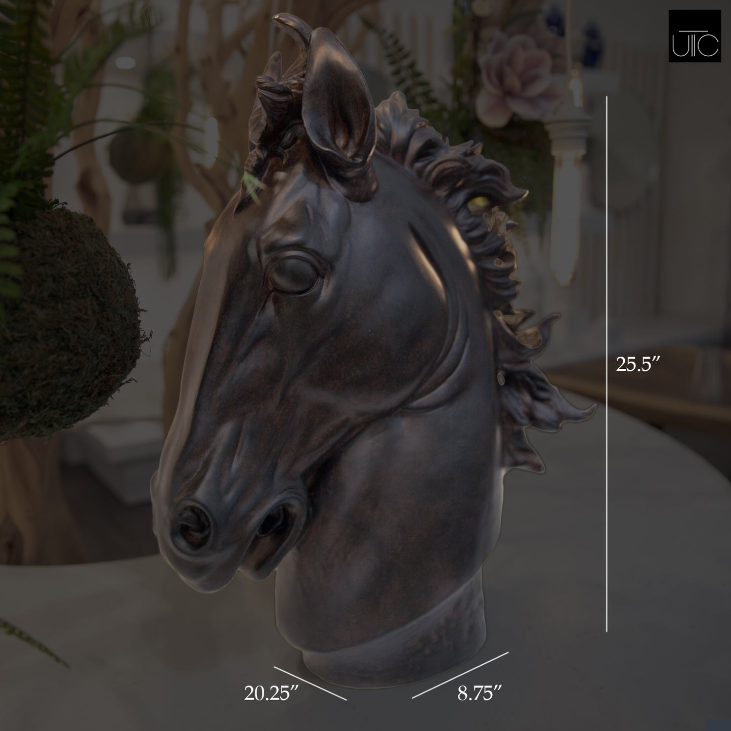 Draxen Polyresin Horse Head Figurine