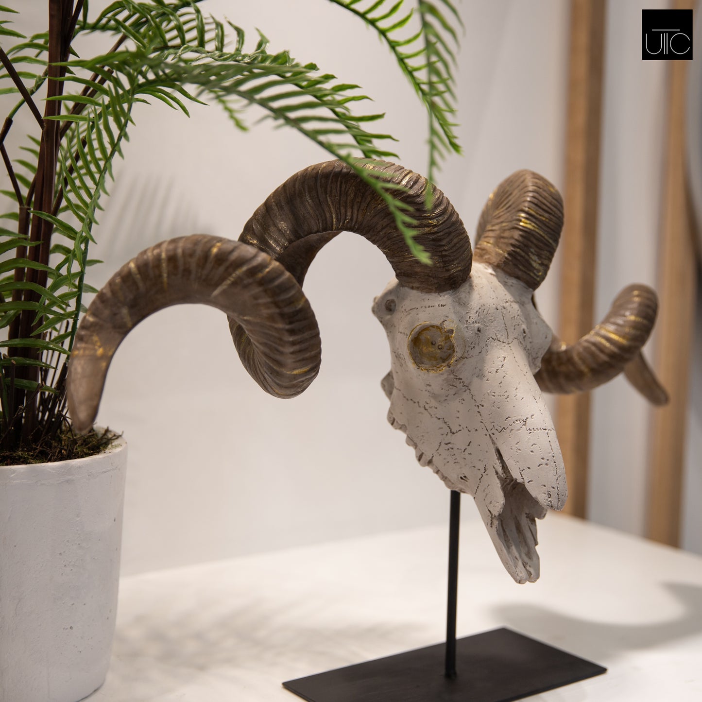 Alvryn Polyresin Goat Head Decor