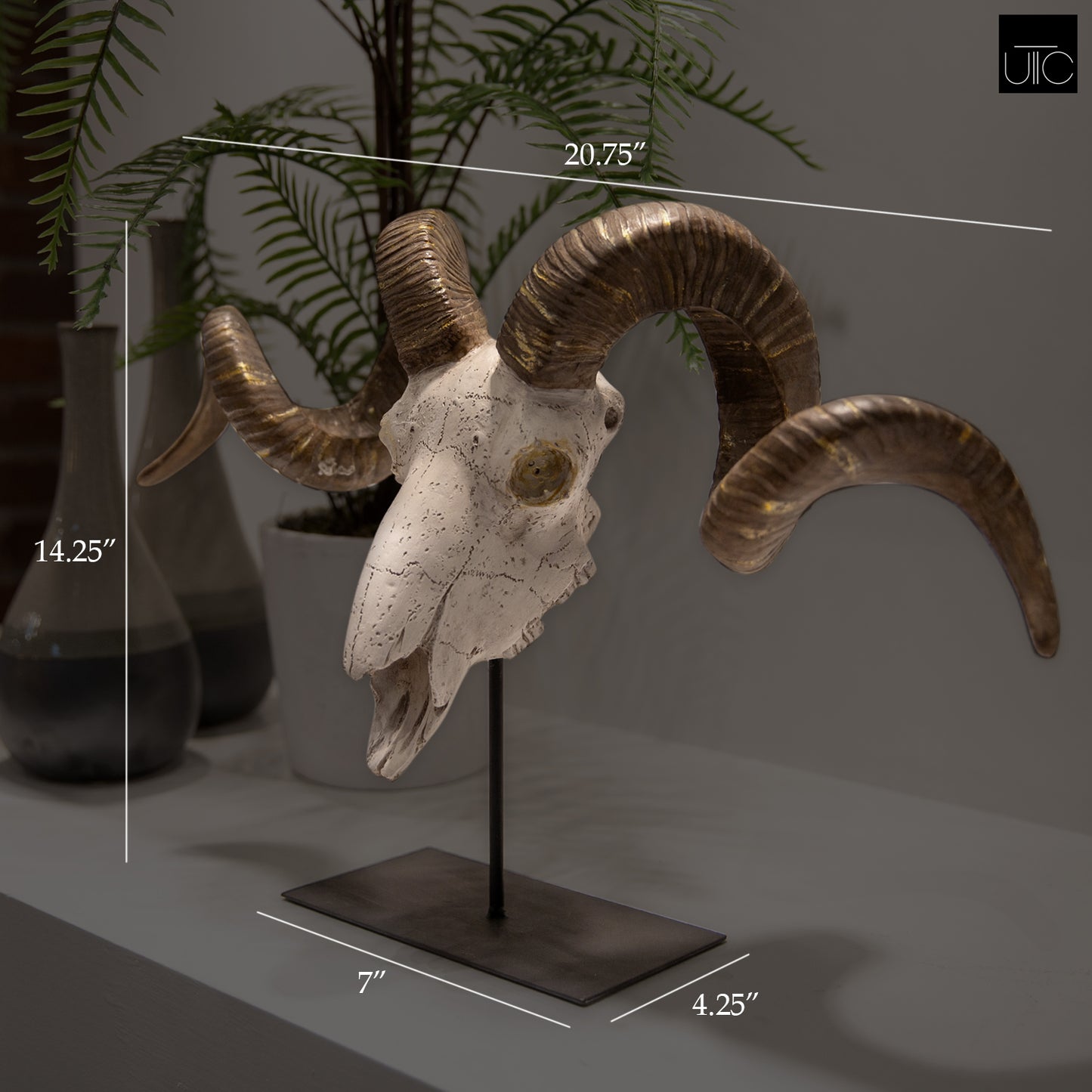 Alvryn Polyresin Goat Head Decor