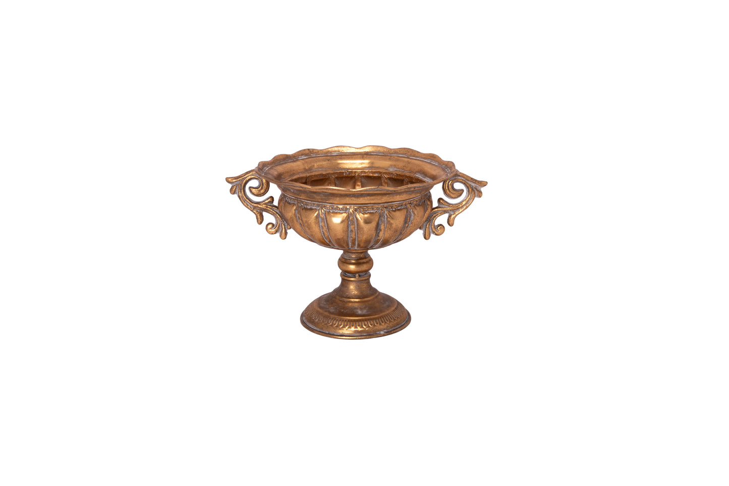 Metal Planter Gold-9.25"H