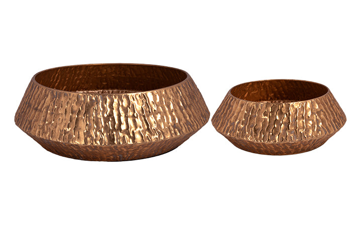 Solis Gold Metal Planter Set