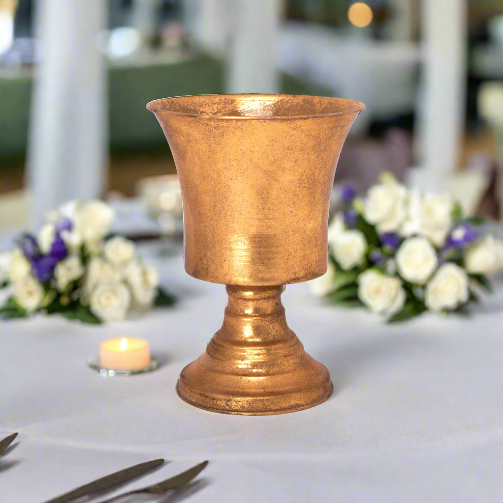 Alisson Golden Metal Planter