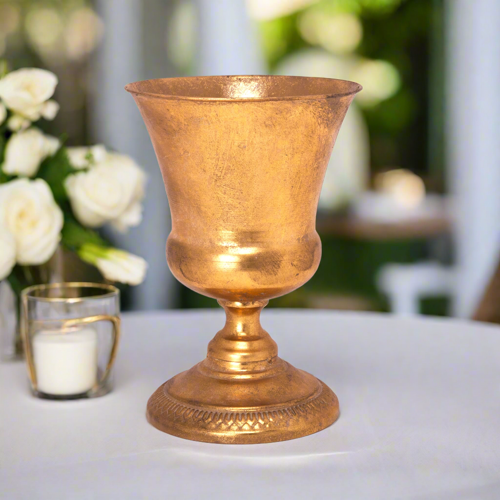 Alisson Golden Metal Planter