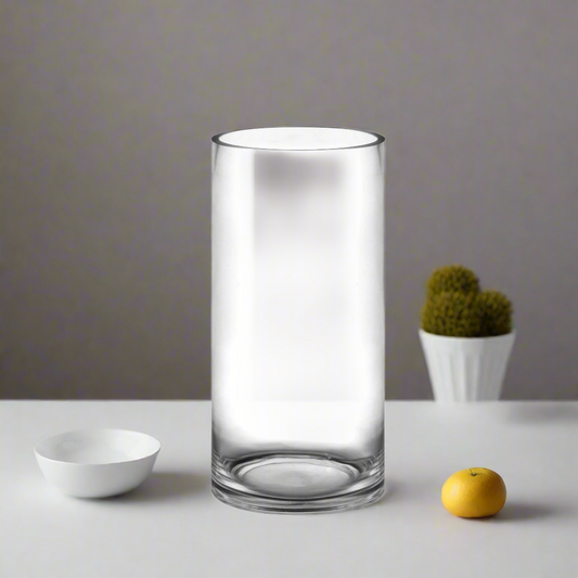 Ravion Tall Clear Glass Cylinder Vase